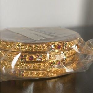 Gold and Multicolor Bangle Set of 4